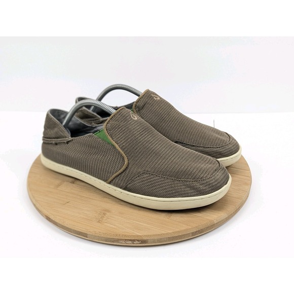 Olukai Nohea Mesh Size 10 Mens Shoes Brown Slip On Water...